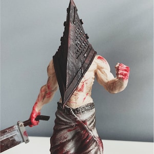 Silent Hill Pyramid Head Figure | Dead By Daylight Handmade Horror Sculpture | Video Game Collectible