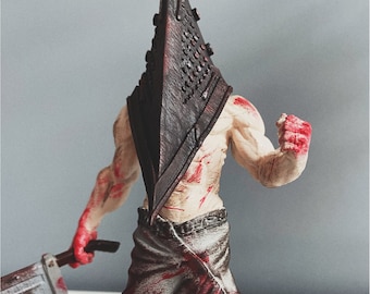 Silent Hill Pyramid Head Figure | Handmade Horror Sculpture | Video Game Collectible