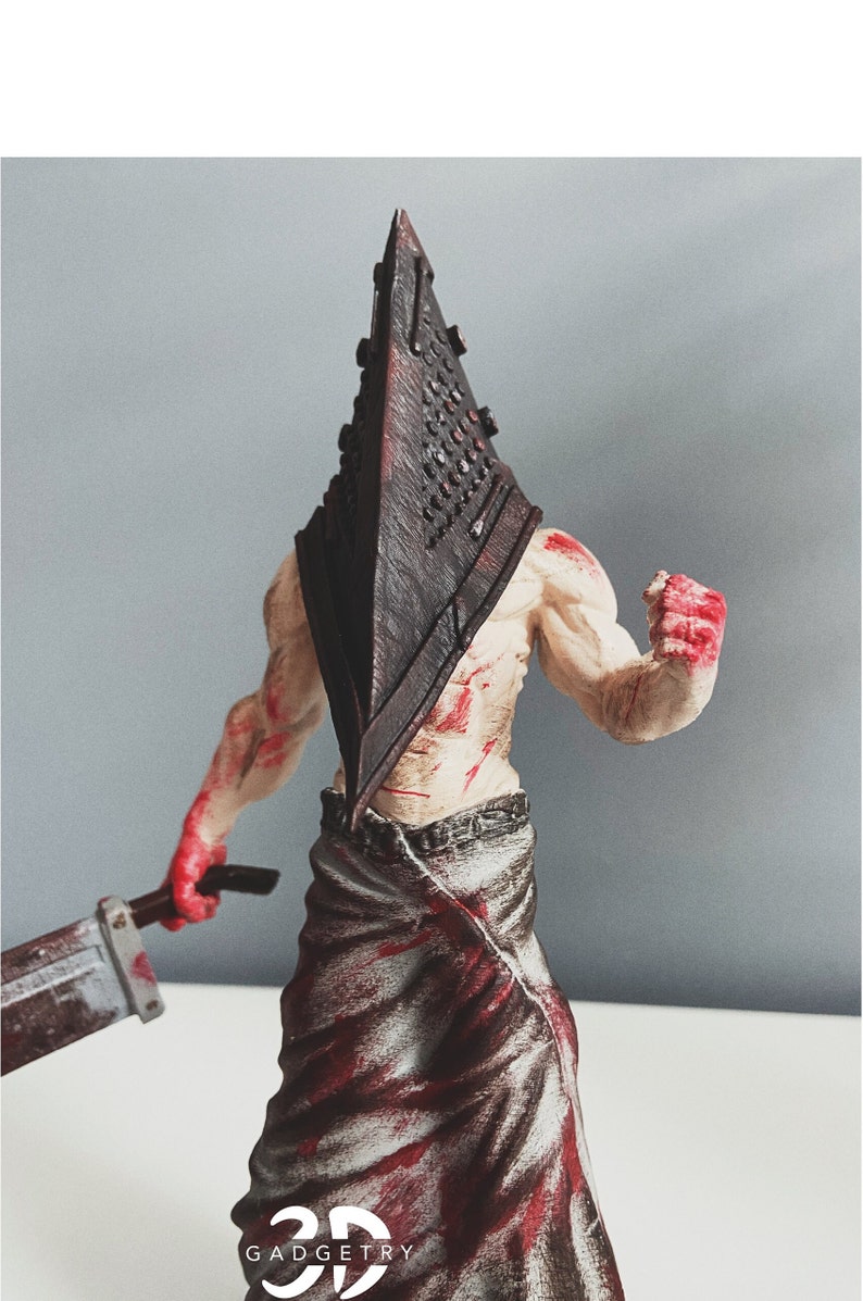 Silent Hill Pyramid Head Figure Handmade Horror Sculpture Video Game Collectible image 1