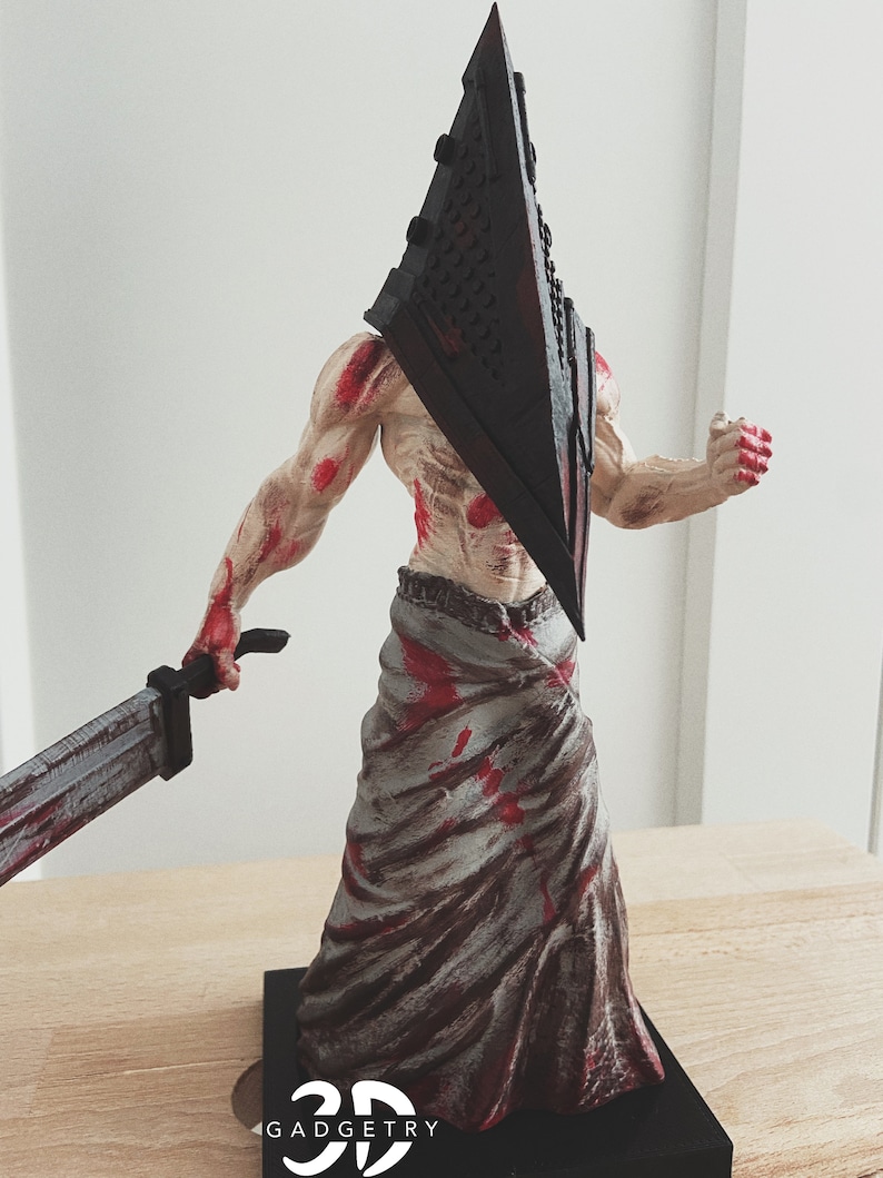 Silent Hill Pyramid Head Figure Handmade Horror Sculpture Video Game Collectible image 4