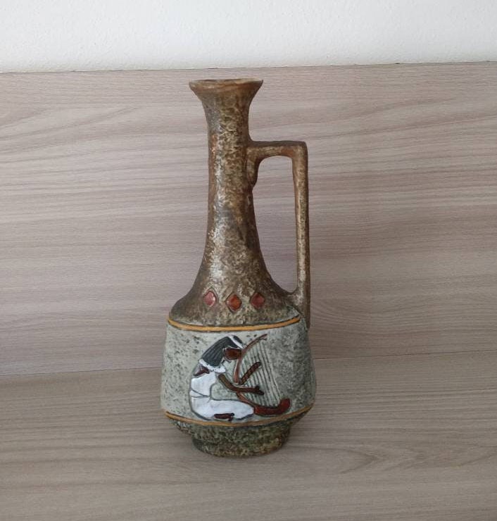 Vase en céramique de style amphore grecque avec anses décoratives - Antiquités