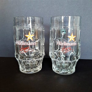 Vintage Italian beer glasses 0.4 l beer mug 1980s Rare vintage pint glass for Italian bars and restaurants Gift for him