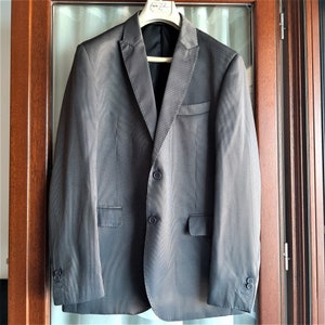 Vintage men's wedding suit Italian vintage men's suit Original gray suit La Bottega del Sarto Made in Italy Elegant men's blazer