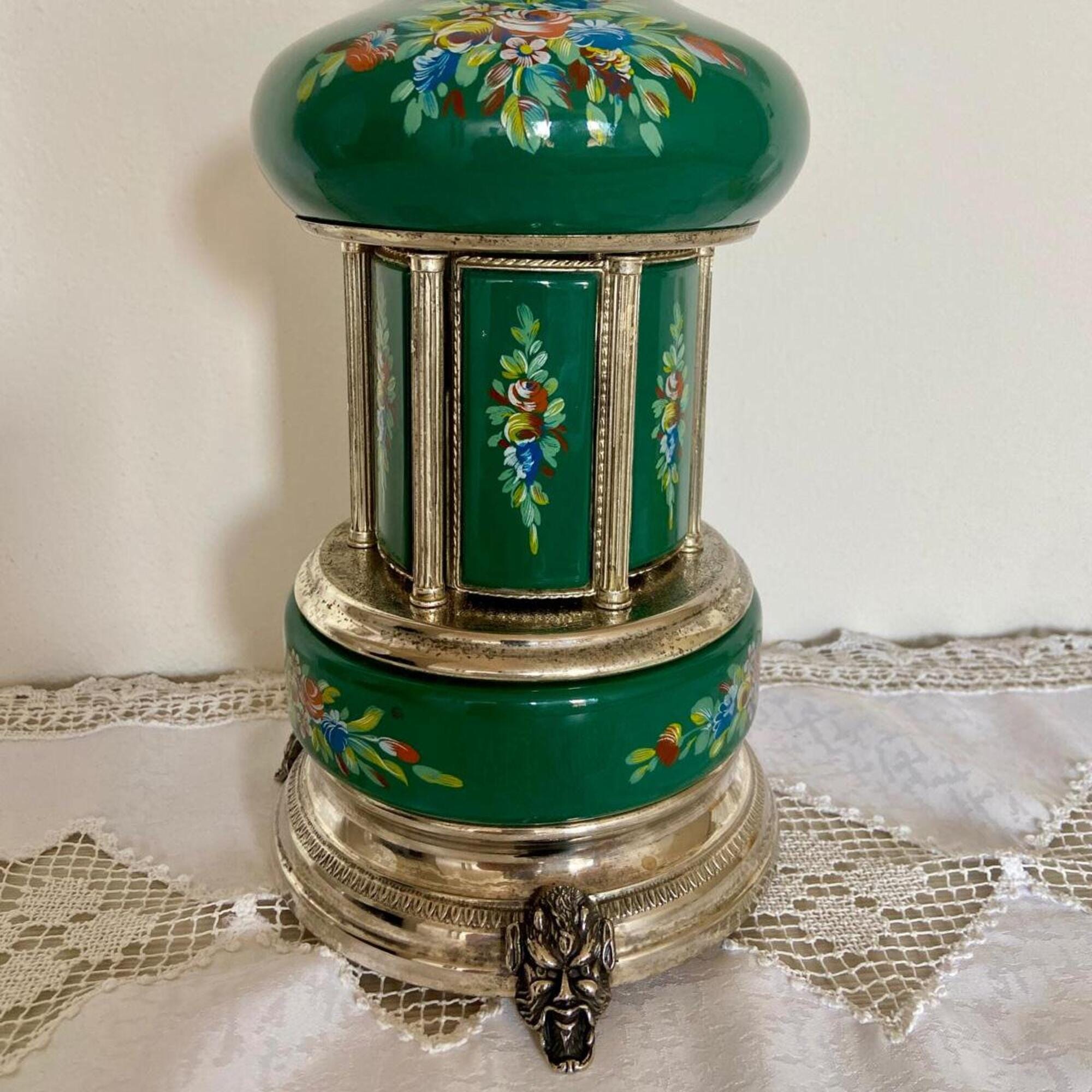 REUGE リュージュ　オルゴール　グリーンオニキス・　葉巻煙草入れ REUGE リュージュ オルゴール グリーンオニキス・ 葉巻煙草入れ Reuge