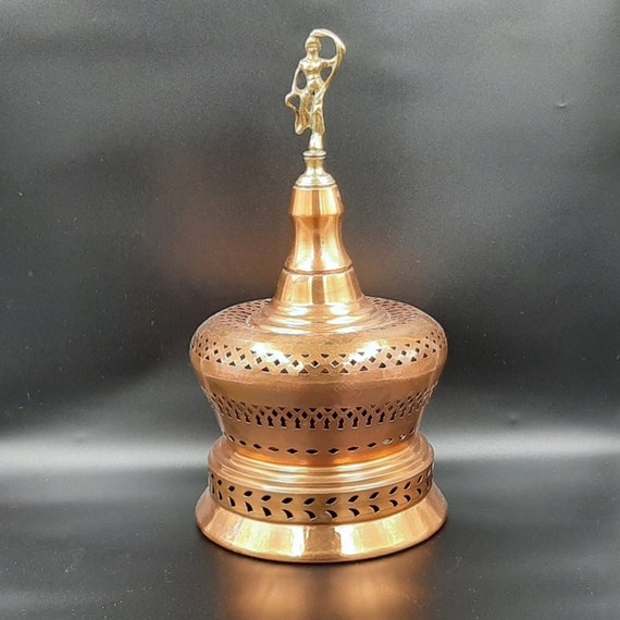 銅と真鍮のアンティーク イタリア火鉢 大きなキャンドルホルダー