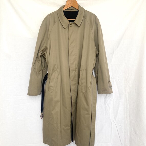 VINTAGE Men's Double-face Trench Coat From the 1980s Long Raglan