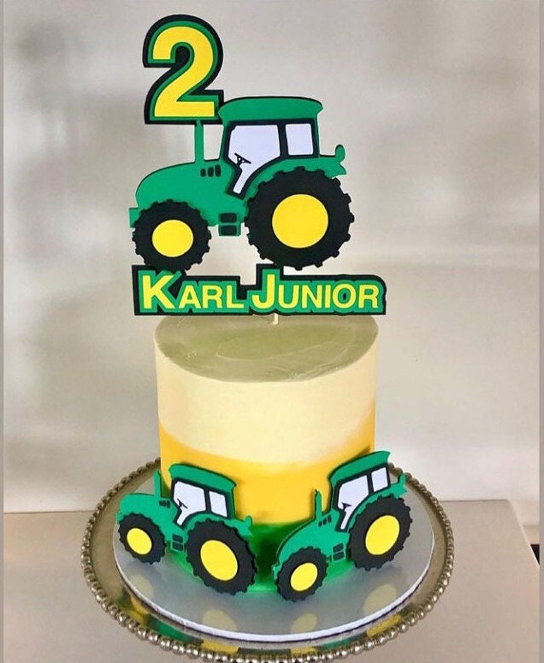 Decoración personalizada de la torta de tractor Topper Edad y - Etsy España