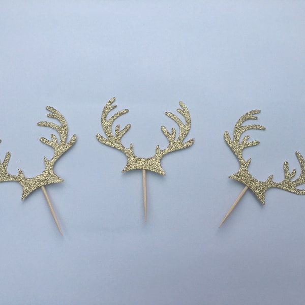 Deer Antler Cake Topper - Etsy