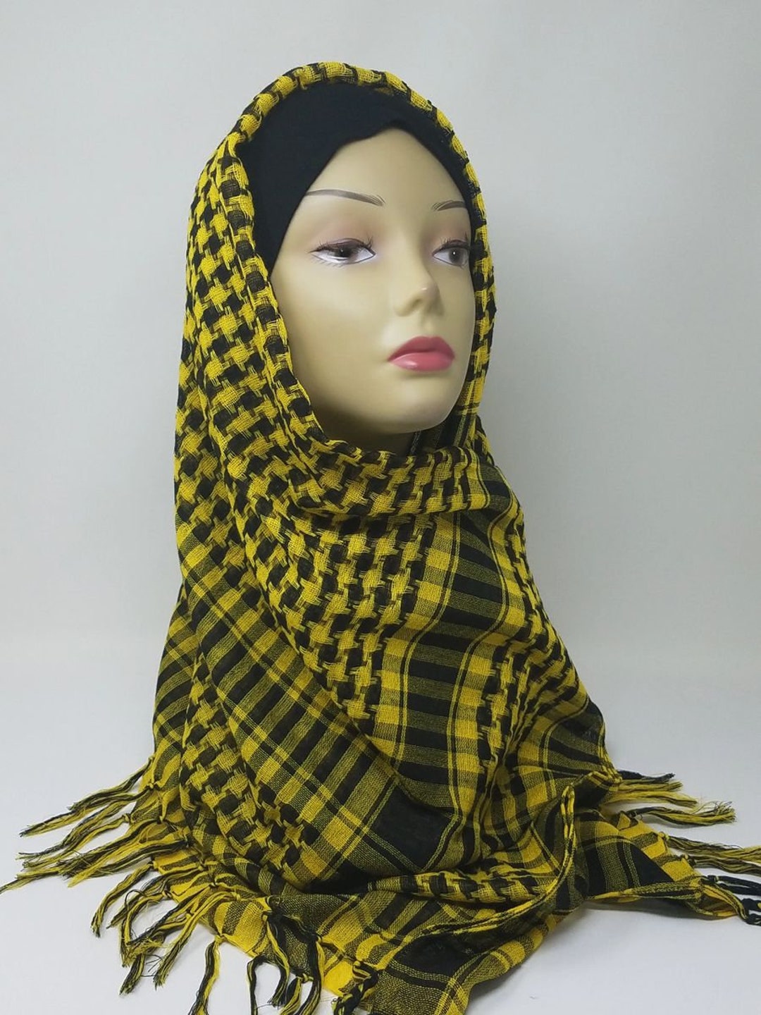 Shemagh Arab Head Scarf Kafiya Hijab Etsy