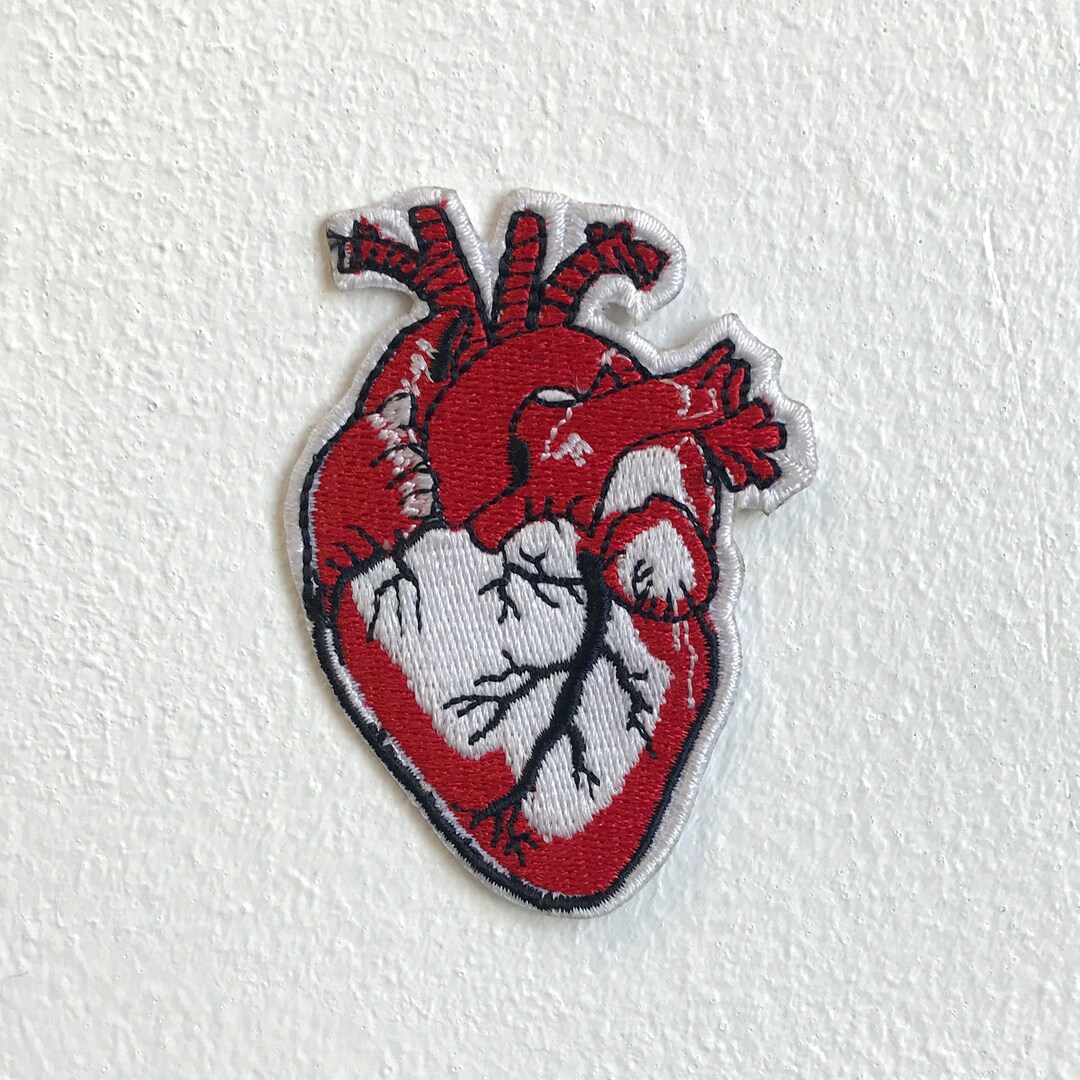 X-ray Anatomical Red Heart Iron Sew on Embroidered Patch - Etsy