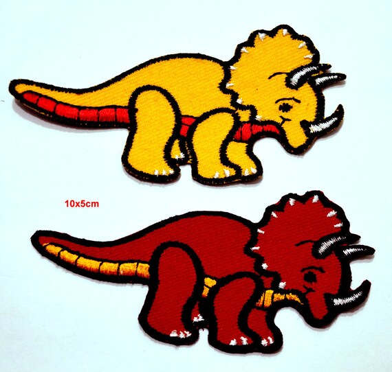 Cute Dinosaur Triceratops Set Clothing Jacket Shirt Badge Iron - Etsy