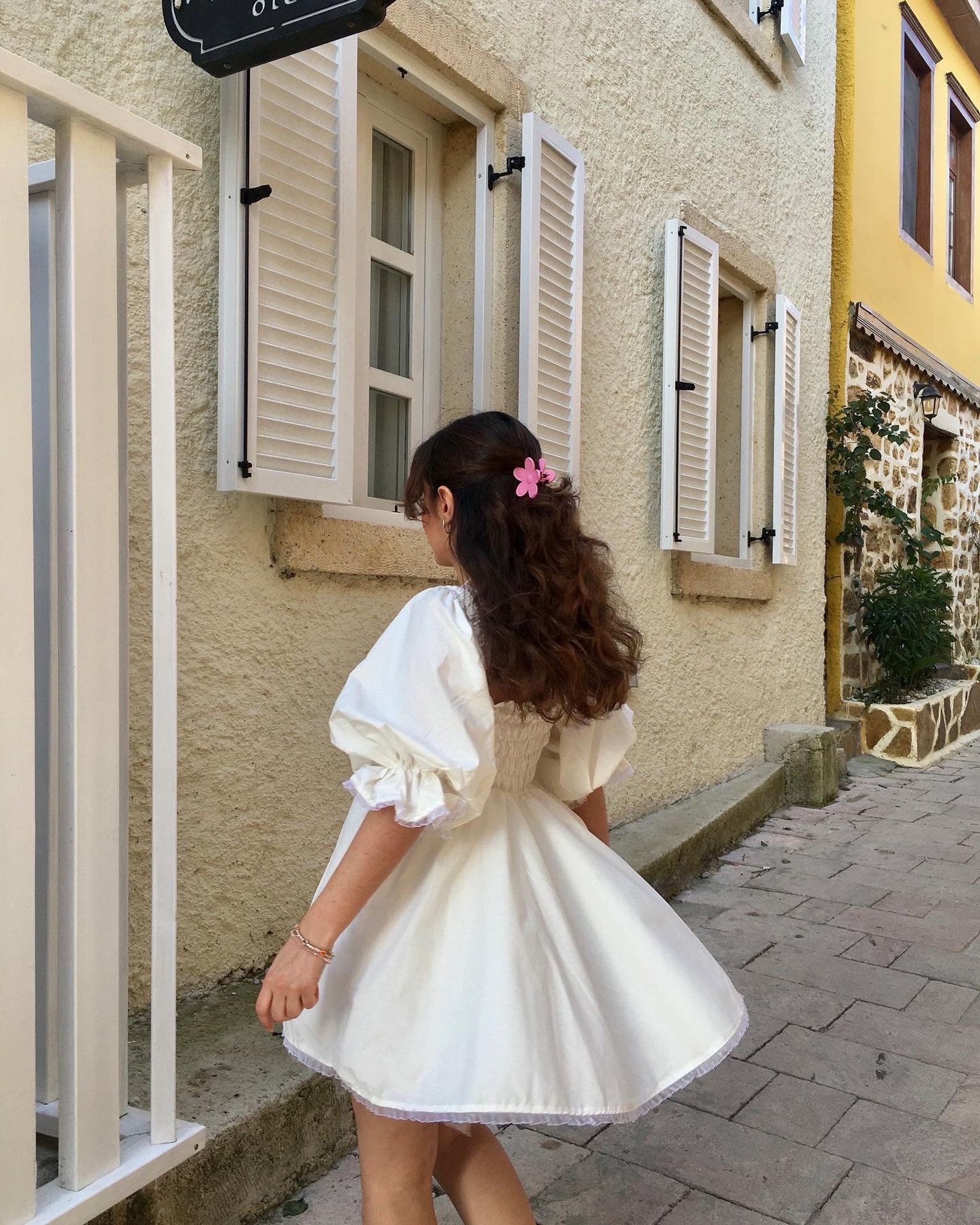 White Puffy Dress Puff Dress Puffy Dress Princess Dress Circle Dress