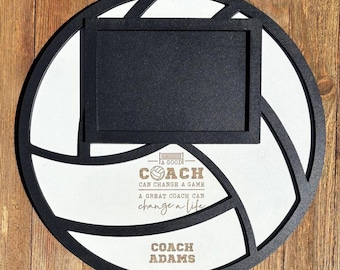 Custom Volleyball Coach Photo Frame | Personalized Sports Wall Hanging | Volleyball Team Gift | Volleyball Picture Frame