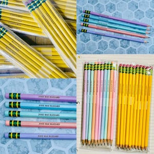 Personalized Set of Five Ticonderoga Pencils | Back To School | Teacher Appreciation | Pencils for Teachers | Pencils for Students