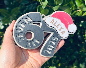 67 Ornament | Funny Pop Culture Ornament | 6-7 Personalized Christmas Ornament