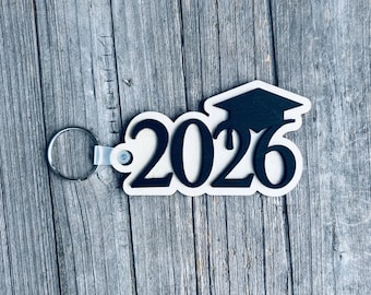 Class of Any Year Keychain | Class of 2026 Keychain | Graduation Gift | School Color Keychain | Class of 2027