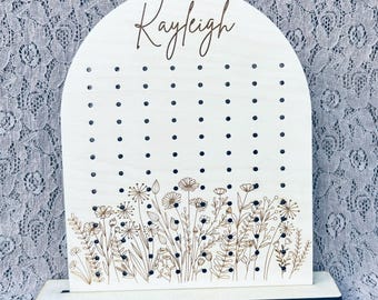 Personalized Wooden Earring Stand | Arch Boho Earring Display | Girls Holder | Gift for Her