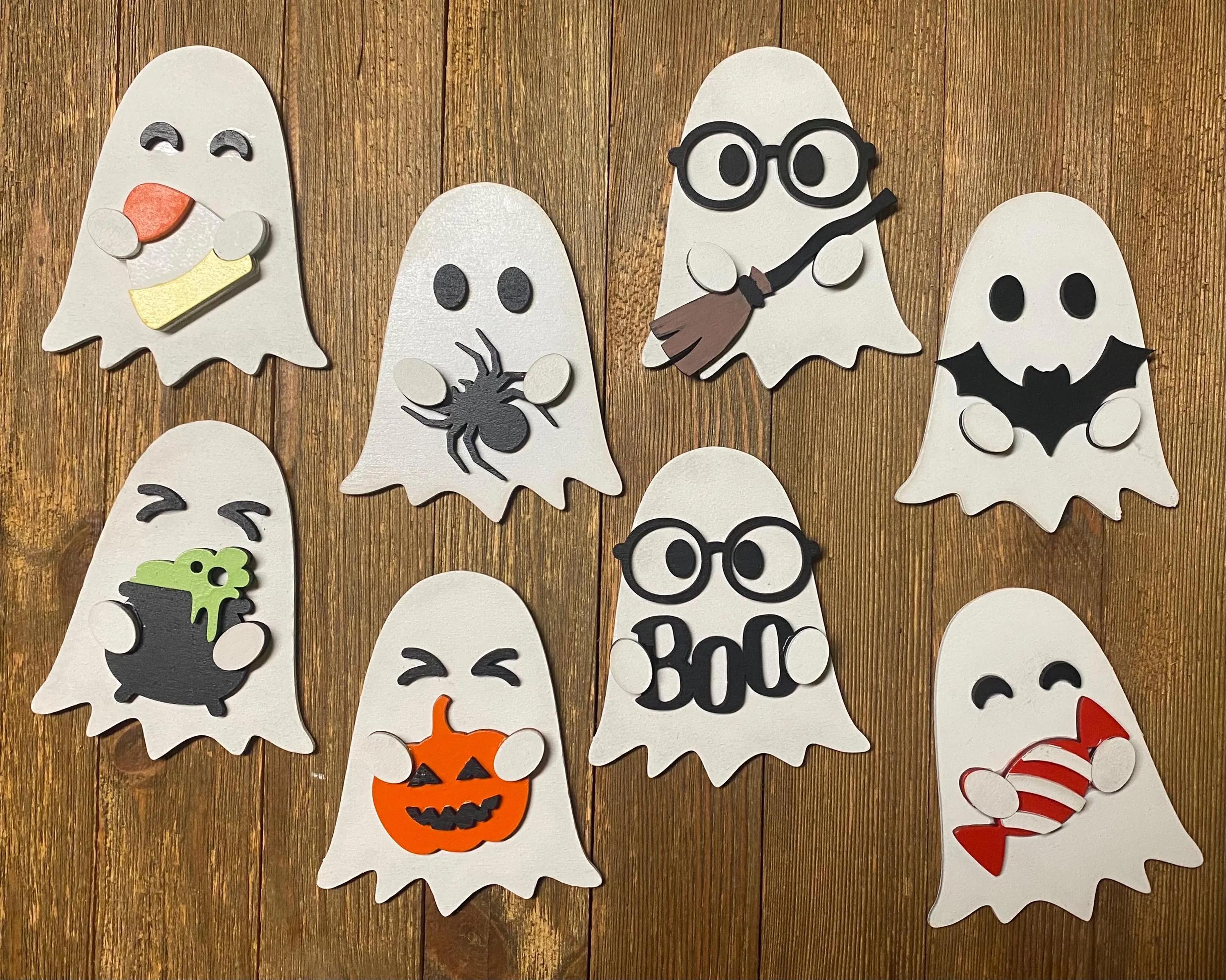 Cute Ghost Magnets | Halloween Decoration | Spooky Season | Wooden ...
