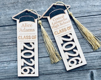 Graduation Bookmark with Tassel | Class of 2026 | Class of Any Year | High School Senior Grad Gift | Class of 2027 | Kindergarten Graduation