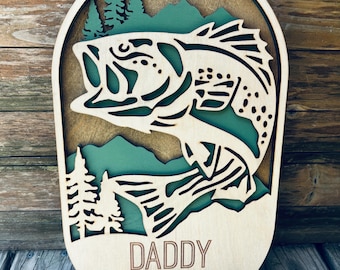 Father's Day Gift | Fishing Sign for Dad | Gift for Papa | Gift For Pawpaw
