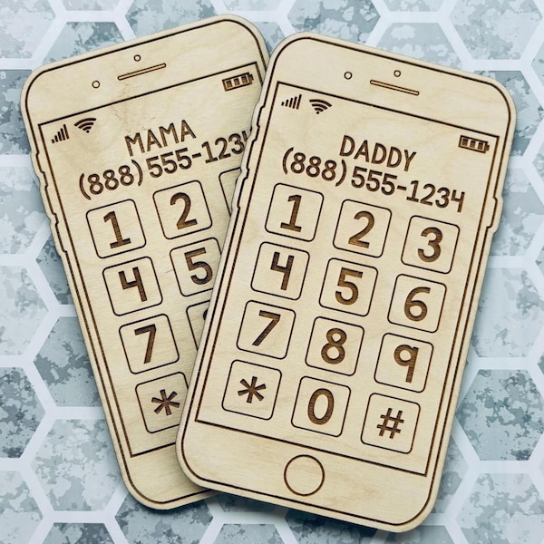 Learn Phone Numbers Pretend Play Custom Toy Phone | Montessori Phone for Kids | Play Phone | Pretend Play | Learning Toy