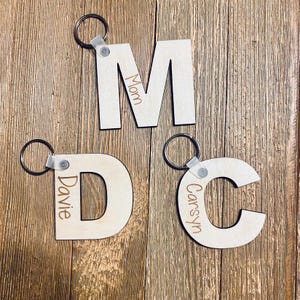 Personalized Initial Name Keychain | Custom Initial Keychain | Personalized Keychain | Bridesmaid Gift | School Bag Keychain