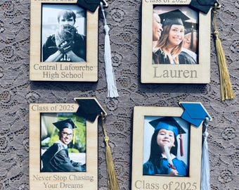 Graduation Photo Frame | Grad Picture Frame | Class of 2026 Graduation Photo Magnet | Class of Any Year | High School Senior Grad Gift 2027