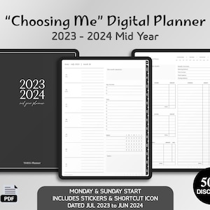 Notability Planer / GoodNotes Planner / iPad Planer / Tagesplaner Wochenplaner / 2023 2024 Planer Mid Year Planer