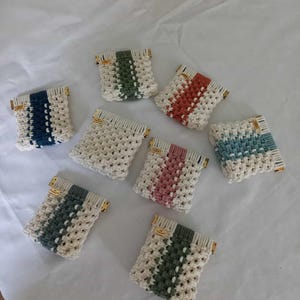 porte monnaie en macrame/portefeuille boho/ mini sac/porte carte/cadeaux minimaliste/accessoire boho/porte monnaie/accessoire/mode boheme