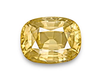 15.54 Ct. Yellow Sapphire - Mined in Sri Lanka - Certified by Lotus - Cushion, 15.26 x 11.85 x 9.00 mm - Natural, Untreated - "Rare Find"