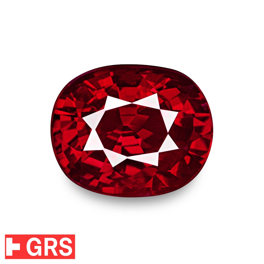 1.07 Ct. Ruby - Mined in Thailand - Certified by GRS - Cushion, 6.40 X ...