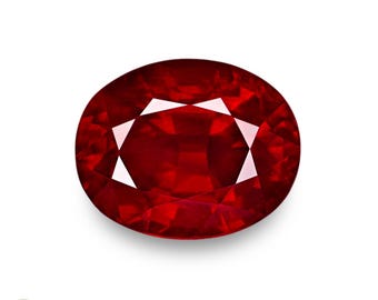 3.02 Ct. Ruby - Mined in Mozambique - Certified by GIA & GRS - Oval, 8.73 x 6.98 x 5.45 mm - Natural, Untreated - &quot;Pigeon&#39;s Blood&quot; - &quot;Rare&quot;