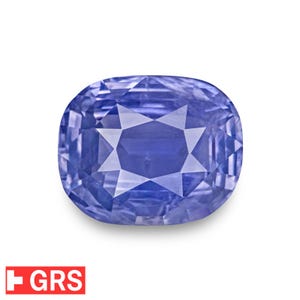 12.30 Ct. Blue Sapphire - Mined in Sri Lanka - Certified by GRS & Lotus - Cushion, 13.96 x 11.23 x 7.66 mm - Natural, Untreated - &quot;Rare&quot;