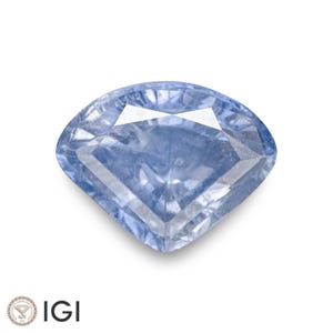 1.59 Ct. Blue Sapphire - Mined in Sri Lanka - Certified by IGI - Fancy Cut, 8.73 x 6.83 x 3.46 mm - Natural, Untreated - Moderate Blue