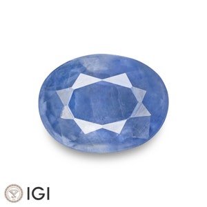 0.73 Ct. Blue Sapphire - Mined in Kashmir - Certified by IGI - Oval, 5.81 x 4.39 x 3.04 mm - Natural, Untreated