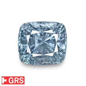 8.38 Ct. Blue Sapphire - Mined in Burma - Certified by GRS - Cushion, 11.00 x 9.71 x 9.58 mm - Natural, Untreated - "Attractive"