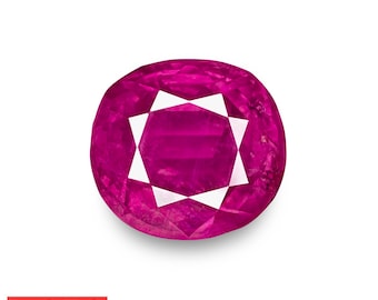 5.05 Ct. Pink Sapphire - Mined in Burma - Certified by GRS - Oval, 9.96 x 9.17 x 5.92 mm - Natural, Untreated - Vivid Purplish Pink - "Rare"