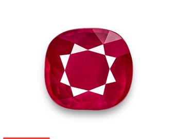 5.01 Ct. Ruby - Mined in Mozambique - Certified by GRS - Cushion, 10.21 x 9.48 x 5.61 mm - Natural, Untreated - "Remarkable"