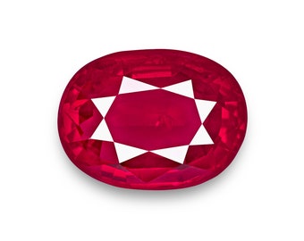 4.07 Ct. Ruby - Mined in Mozambique - Oval, 10.48 x 7.78 x 4.98 mm - Natural, Untreated - Deep Velvety Pinkish Red - "Important"