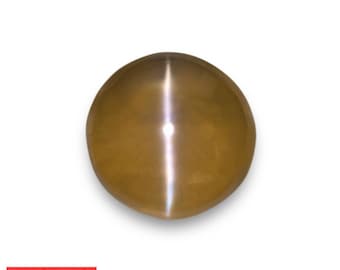 8.73 Ct. Chrysoberyl Cat&#39;s Eye - Mined in Sri Lanka - Certified by GRS & IGI - Round, 10.35 x 10.20 x 7.74 mm - Natural, Untreated - &quot;Honey&quot;