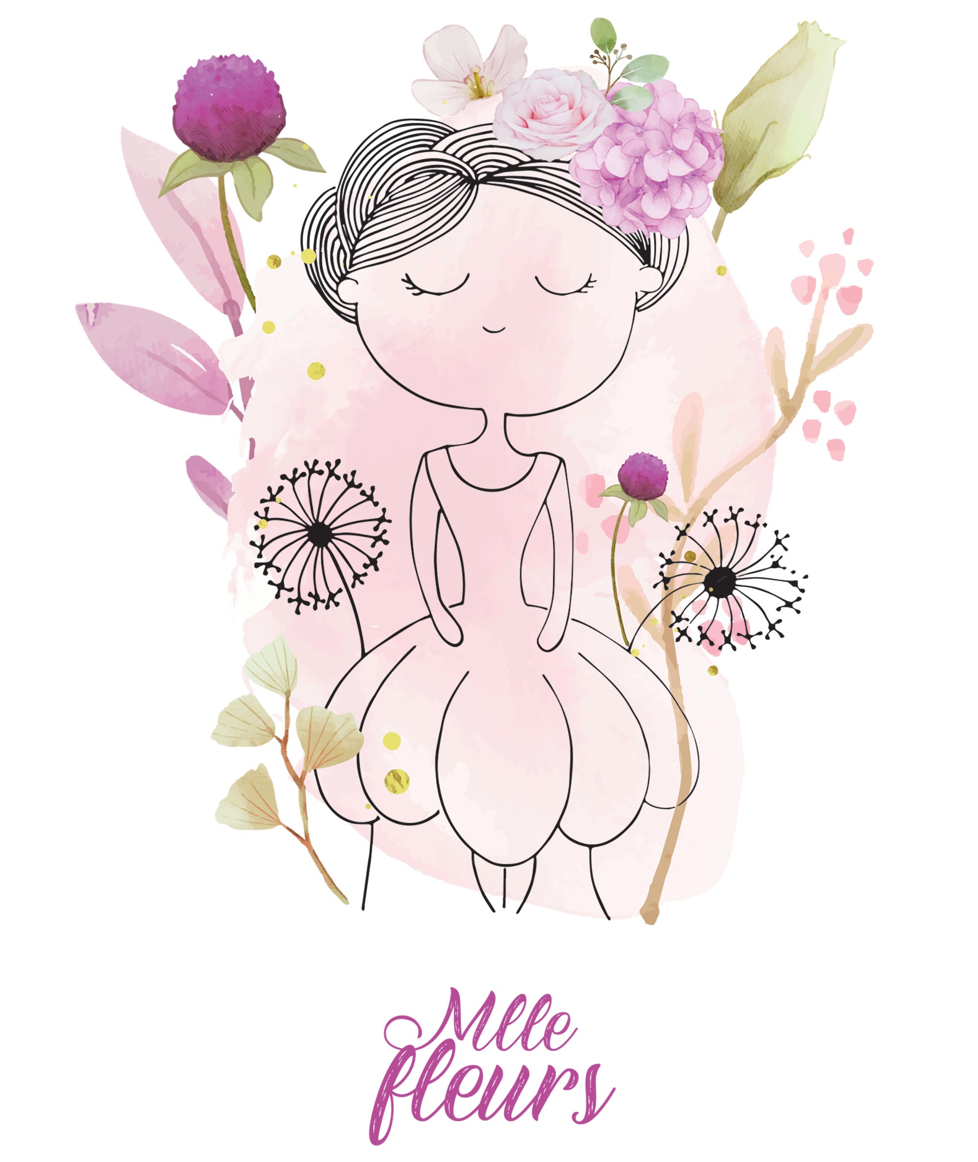 Affiche A5 - Mlle Fleurs