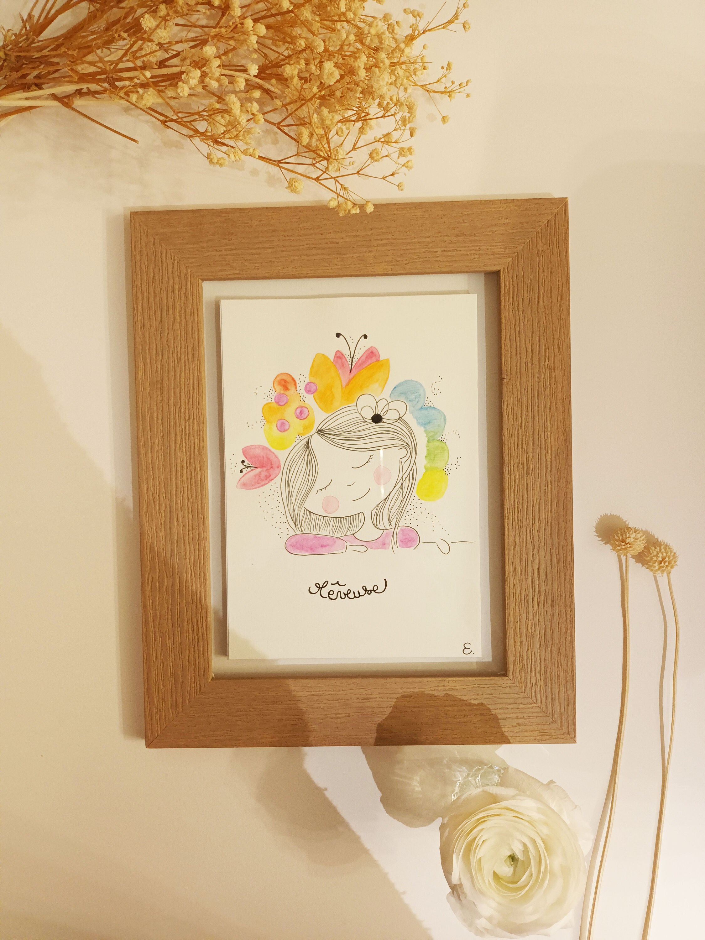 Affiche A5 - Aquarelle Rêveuse