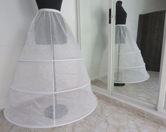 1-3 Hoops Petticoat, Hoop petticoat, A-line Underskirt, Bridal Petticoat, 3 Hoops Petticoat, Bridal crinoline, One-Tiered Netted Petticoat