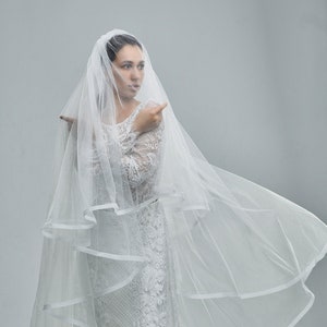 Sparking glitter cathedral length veil – Anna's Couture Dresses