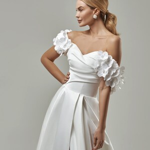 Ivory Off The Shoulder Bodycon Bridal Shower Dress main image 1