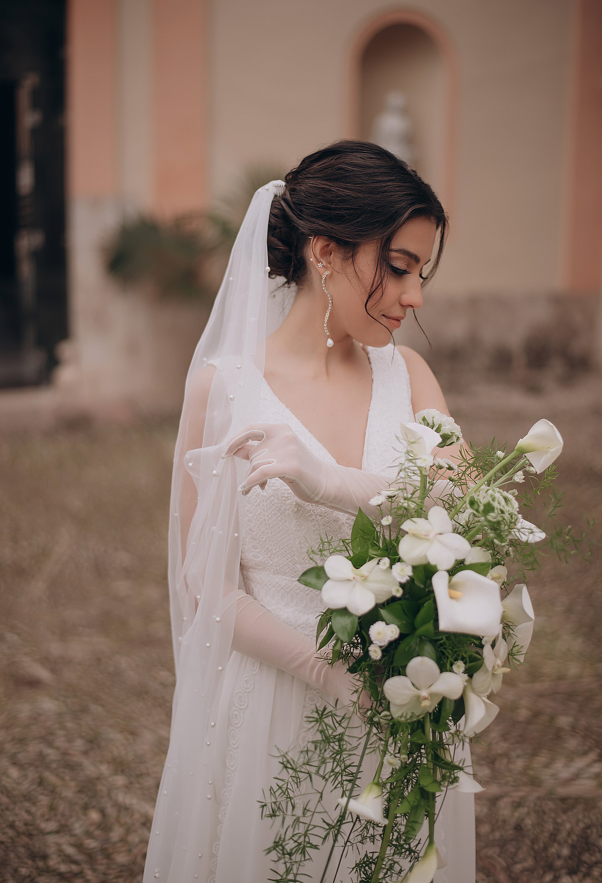 Pearl Wedding Veil: Light Ivory Tulle, Single or Two-tier - Etsy