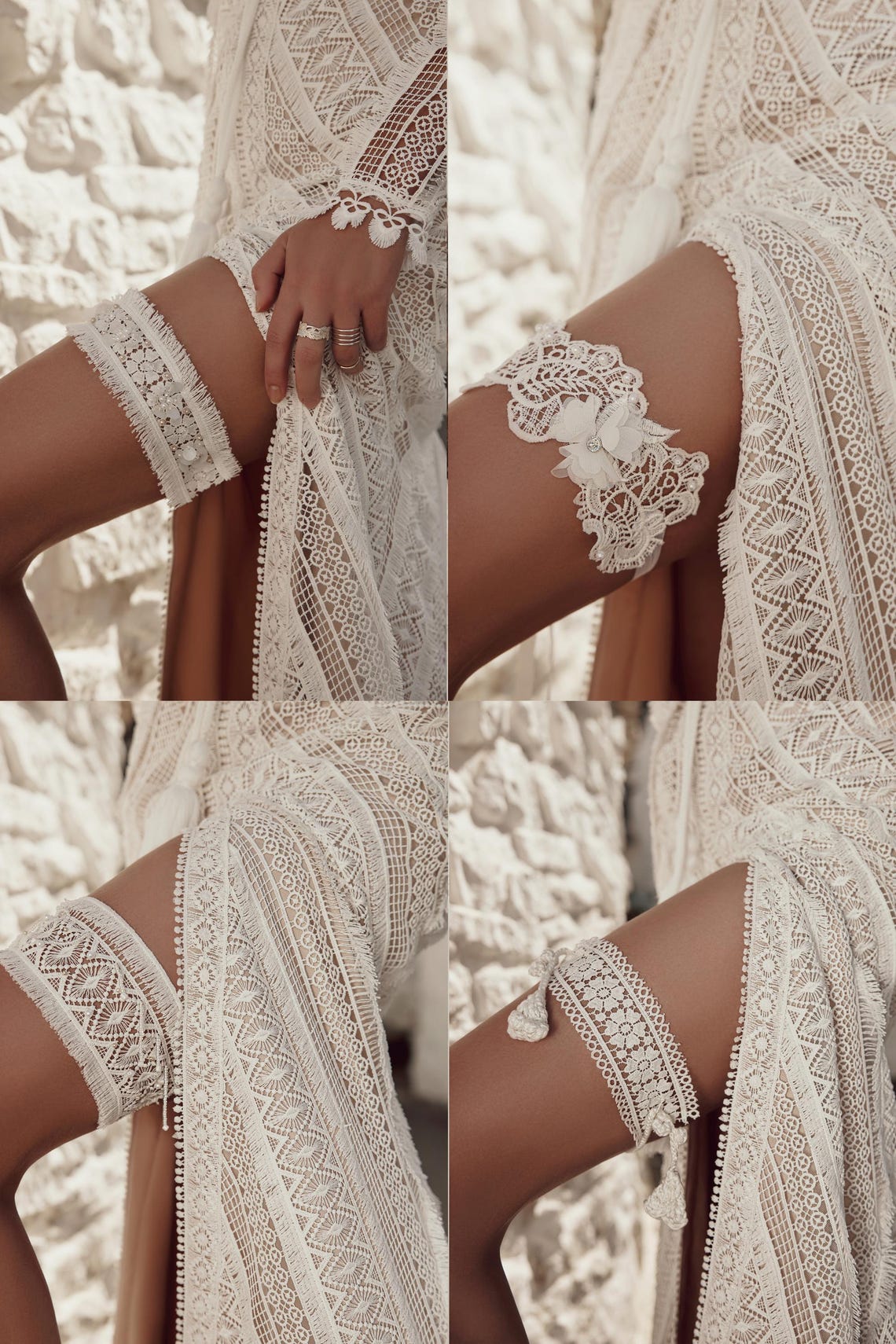 Boho Bridal Gown Open Back Wedding Dresses With Lace Long Sleeves OW567