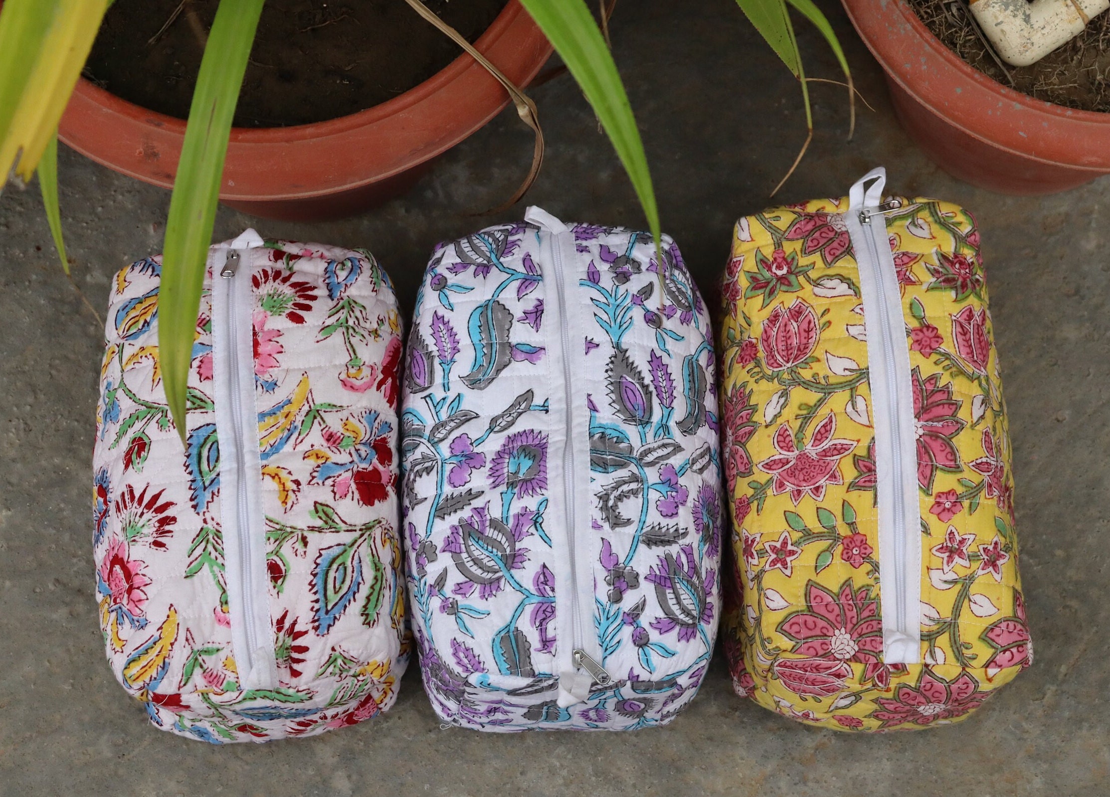 SALE 5 Pcs Blank Bags BULK DEAL 3 Colors Makeup Bag Travel Bag