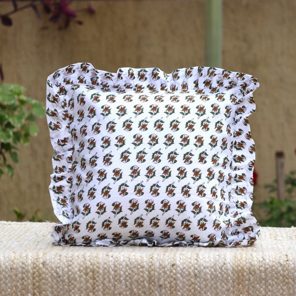 Handmade Rectangle Cushion Cover Cotton Throw Pillow Boho Pillow Case Floral Pillow Sham Block Print Pillow Cover All Size Pillows Available