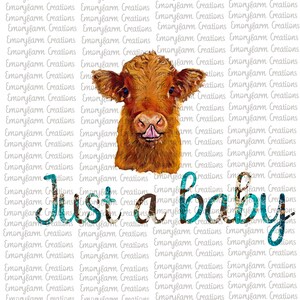 Just a baby| cow| calf| Png download| instant download| digital image